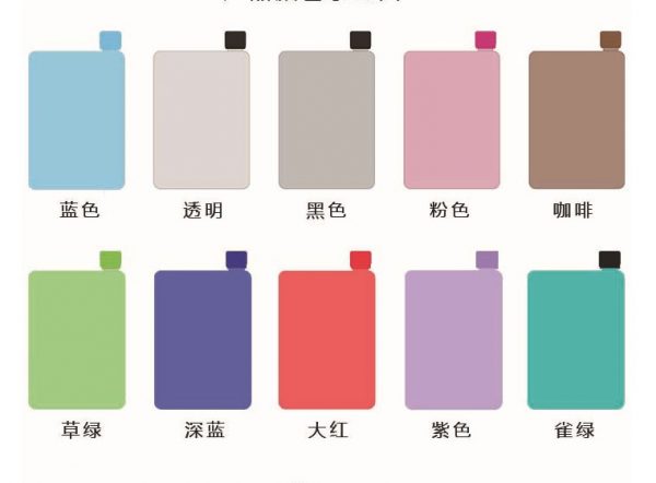 Transparent notebook water bottle A5-420ml / A6-350ml - Image 2