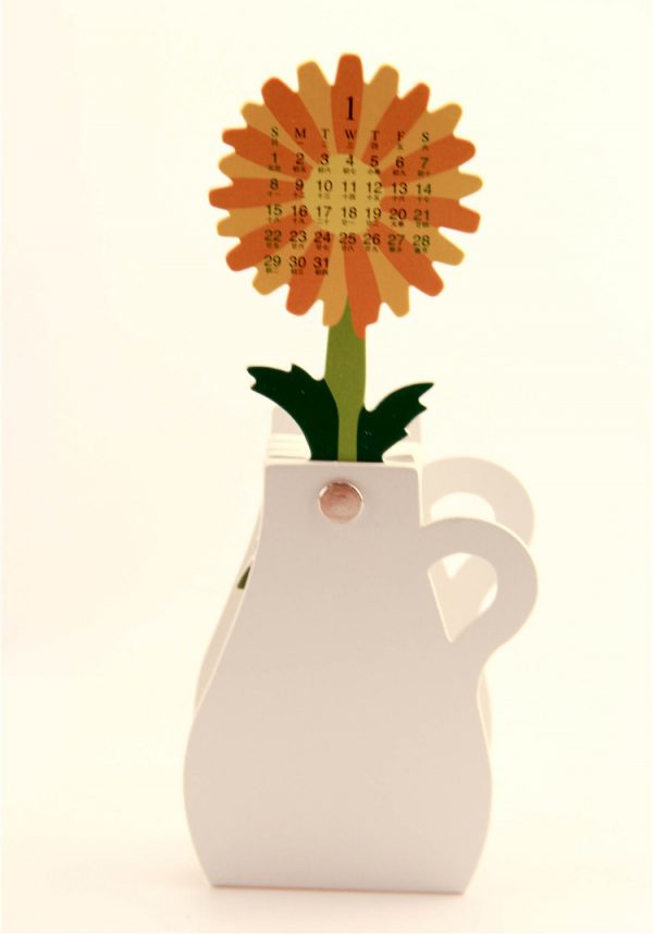 Flower desk calendar 37X68CM(12paper)