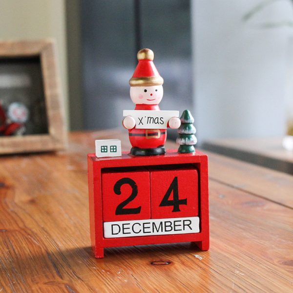 Christmas Tree Wooden Calendar 6x15CM