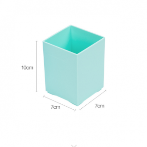 方形糖果色筆筒 7X7X10CM