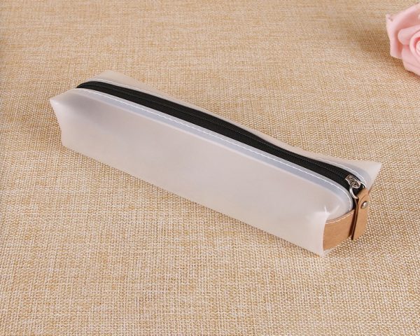 Korean style PVC trapezoidal pencil case 32X15.5X5cm / customized size (up to specified quantity)