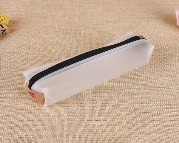 Korean style PVC trapezoidal pencil case 32X15.5X5cm / customized size (up to specified quantity) - Image 3