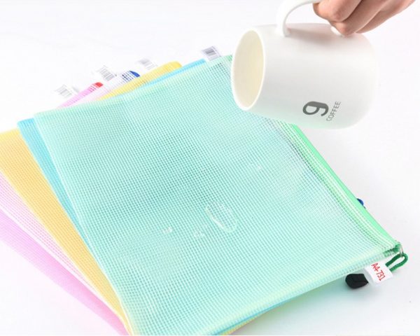 Transparent grid canvas zipper document bag 340X230cm - Image 7