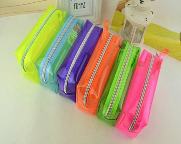 Fluorescent pvc stationery bag 19.5X6X9cm / 18.5X6X5cm - Image 3