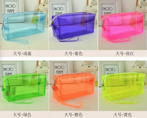 Fluorescent pvc stationery bag 19.5X6X9cm / 18.5X6X5cm - Image 4