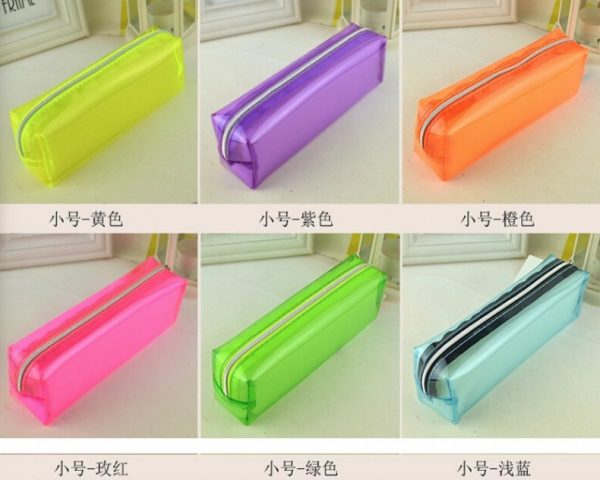 Fluorescent pvc stationery bag 19.5X6X9cm / 18.5X6X5cm - Image 5