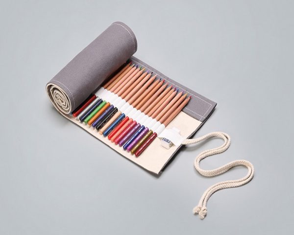 Handmade canvas roll pencil case - Image 13