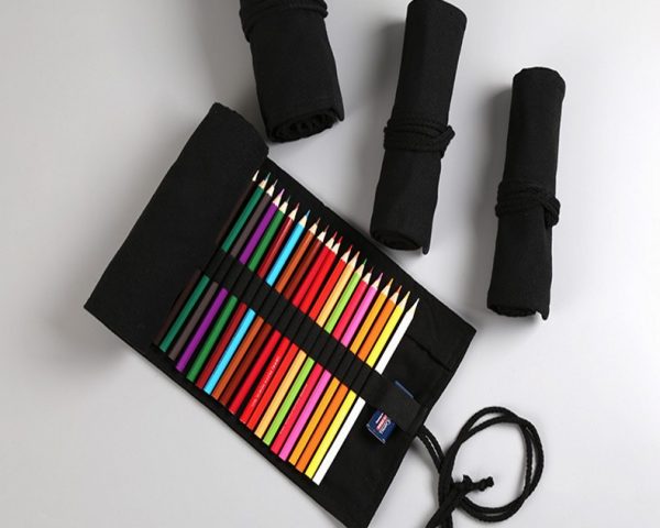 Handmade canvas roll pencil case - Image 4