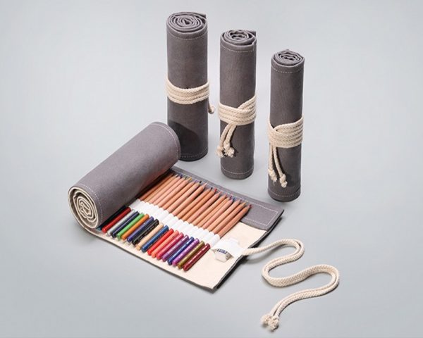 Handmade canvas roll pencil case - Image 8