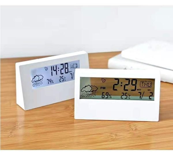 Transparent electronic clock 13.3x7.3x3.2cm