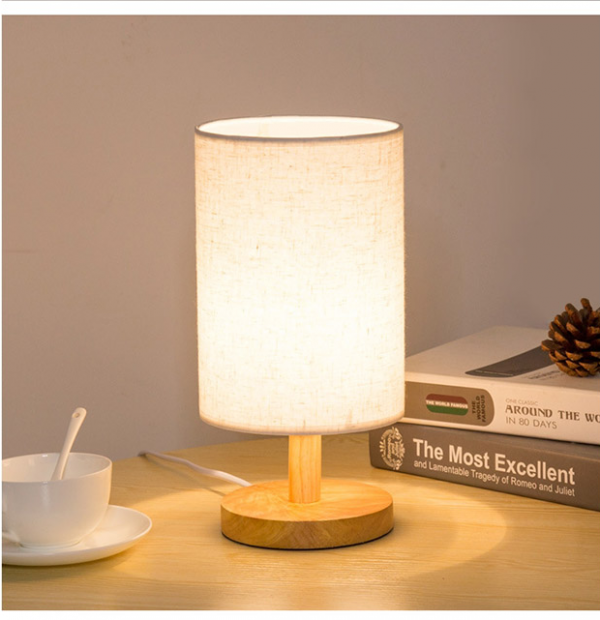 Burlap table lamp 280x140mm - Image 2