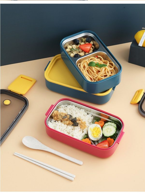 Layered lunch box Single layer: 22x12x6cm Double layer: 22x12x11cm - Image 4