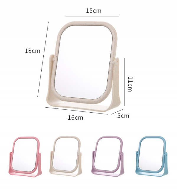 Desktop mirror Square: 18x16x11cm Round: 17x16x15cm - Image 5