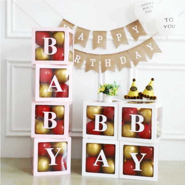 Transparent balloon box 30x30x30cm - Image 6